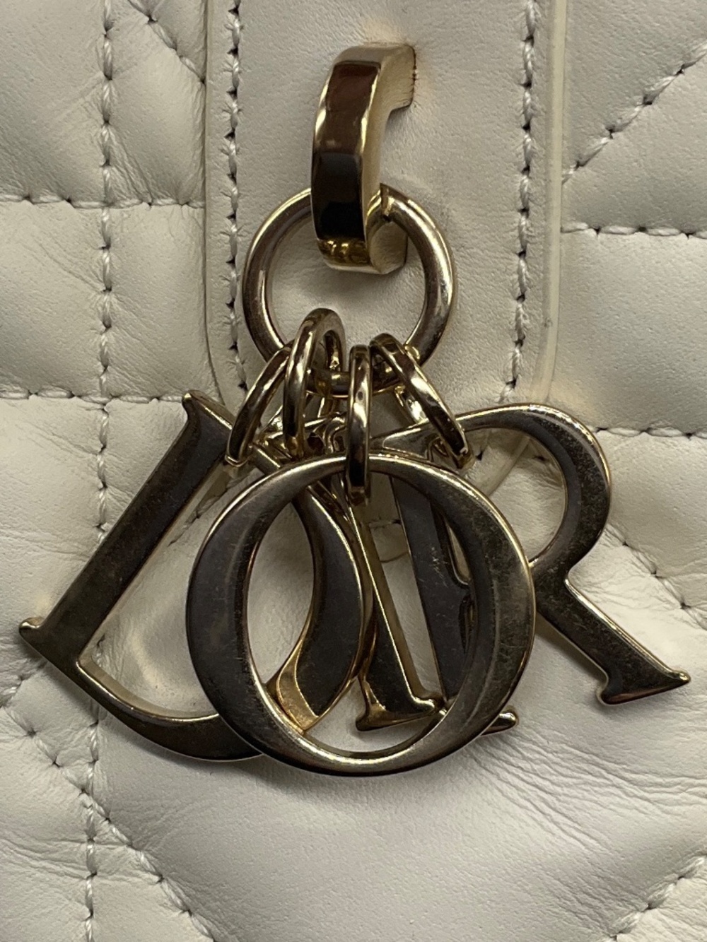 CHRISTIAN DIOR LATTE MACROCANNAGE CALFSKIN SMALL DIOR TOUJOURS BAG - Picture 12 of 16